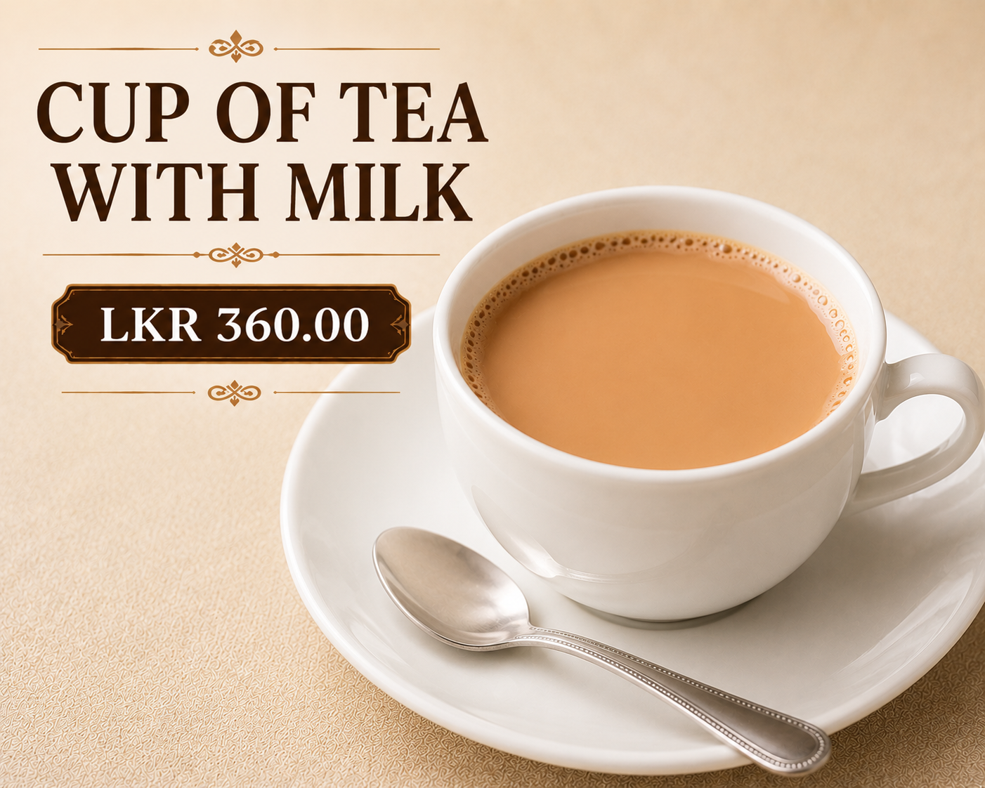 CUP OF TEA WITH MILK