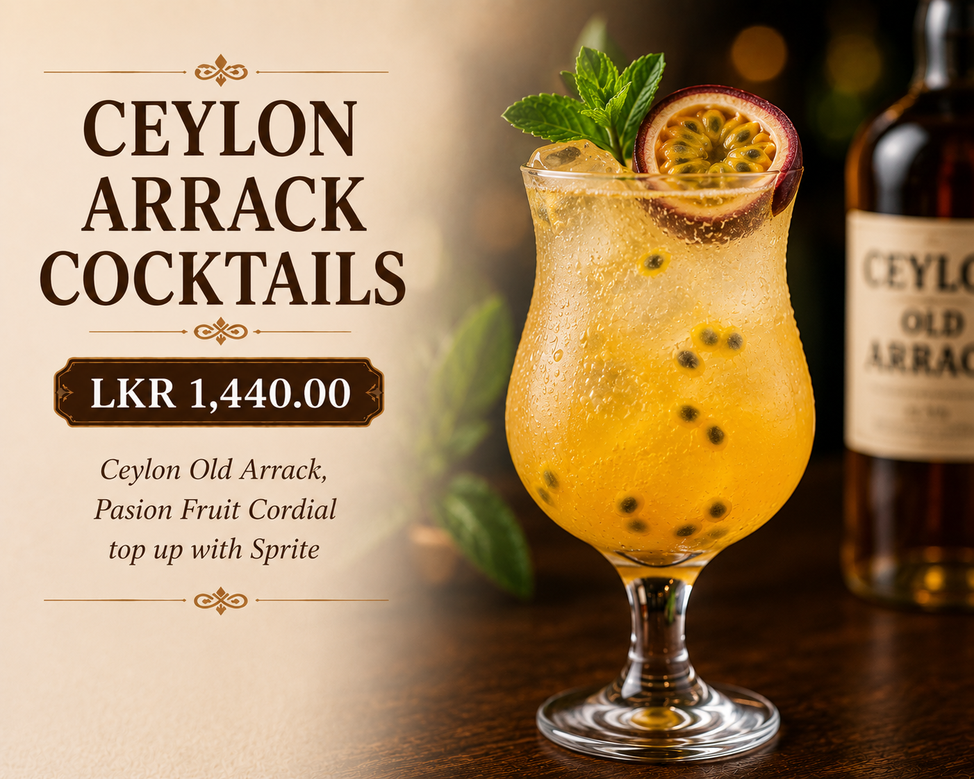 CEYLON ARRACK COCKTAILS   